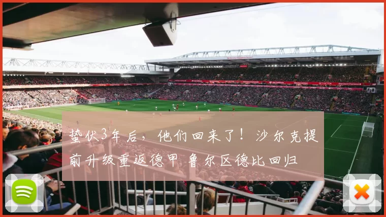 蛰伏3年后，他们回来了！沙尔克提前升级重返德甲 鲁尔区德比回归
