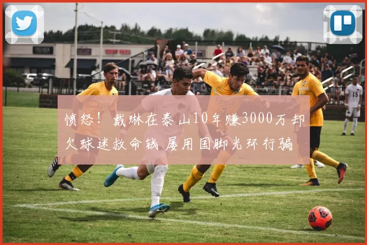 愤怒！戴琳在泰山10年赚3000万却欠球迷救命钱 屡用国脚光环行骗